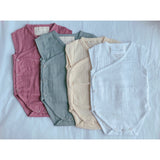 Kimono-style Onesies (Rainbow on White)