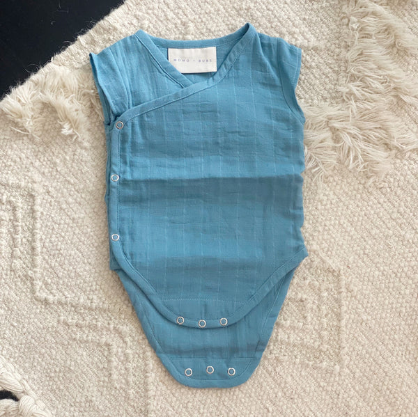 Kimono-style Onesies (Powder Blue)